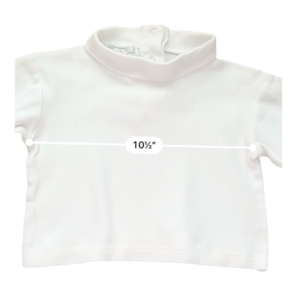Petit Ami casual white turtleneck Girl 12 Mo long sleeves button cotton blend - Picture 7 of 9